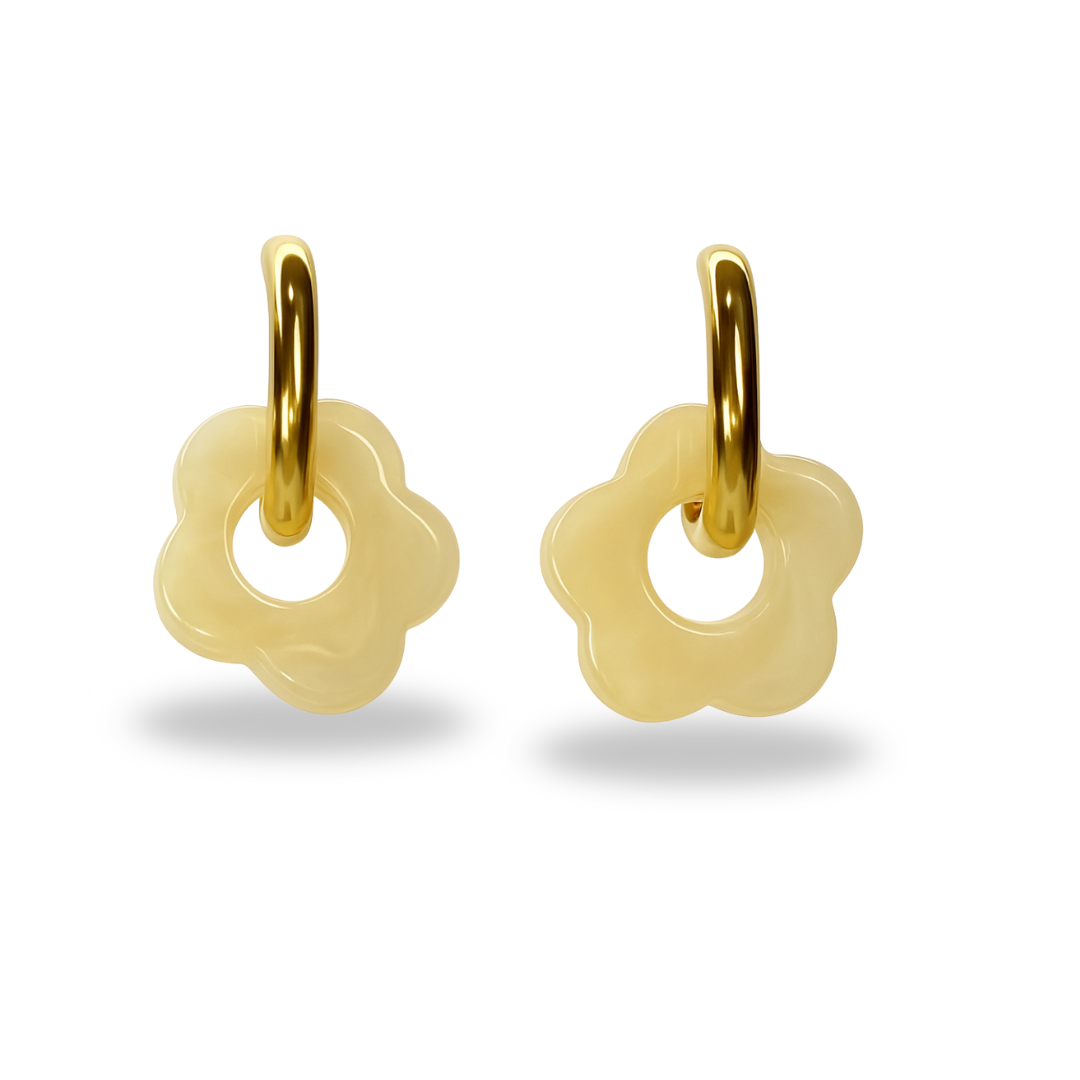 Boucles d'Oreilles Bloomy • Vanille
